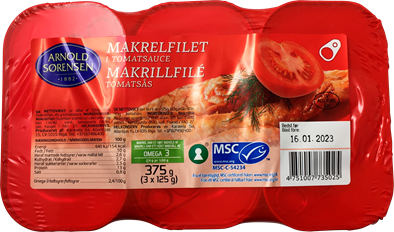 Makrelfilet I tomatsauce 375g